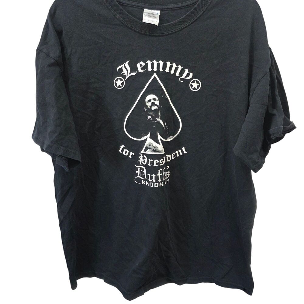 Lemmy For President Duffs Brooklyn Motorhead Graphic T Shirt XL Black Rock - Picture 5 of 5